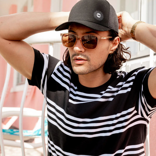 SIN Sin Sun Snapback Trucker Cap - Black