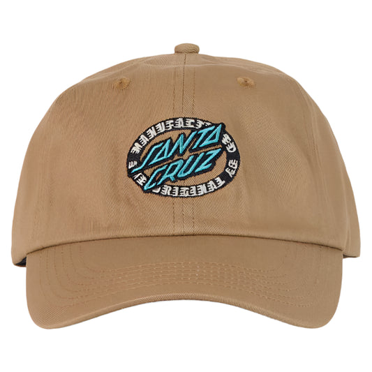 SANTA CRUZ MFG Dot Oval Dad Strapback Cap - Taupe