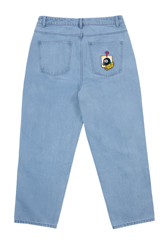 SANTA CRUZ Winkowski 8ballr Comic Stack Baggy Mens Jeans - White