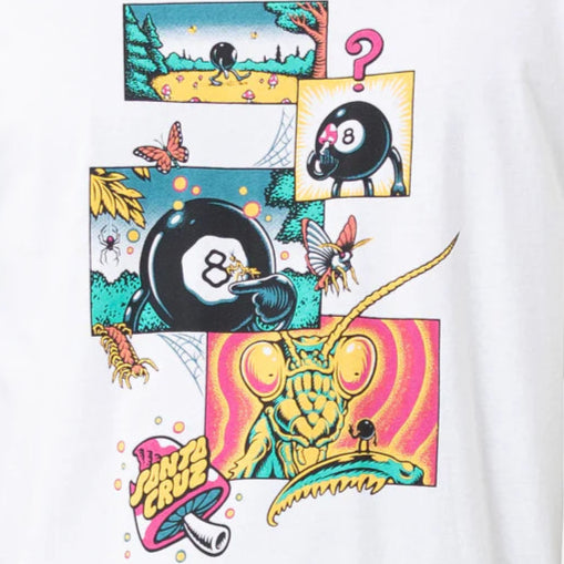 SANTA CRUZ Winkowski 8Ballr Comic Front Mens Tee - White