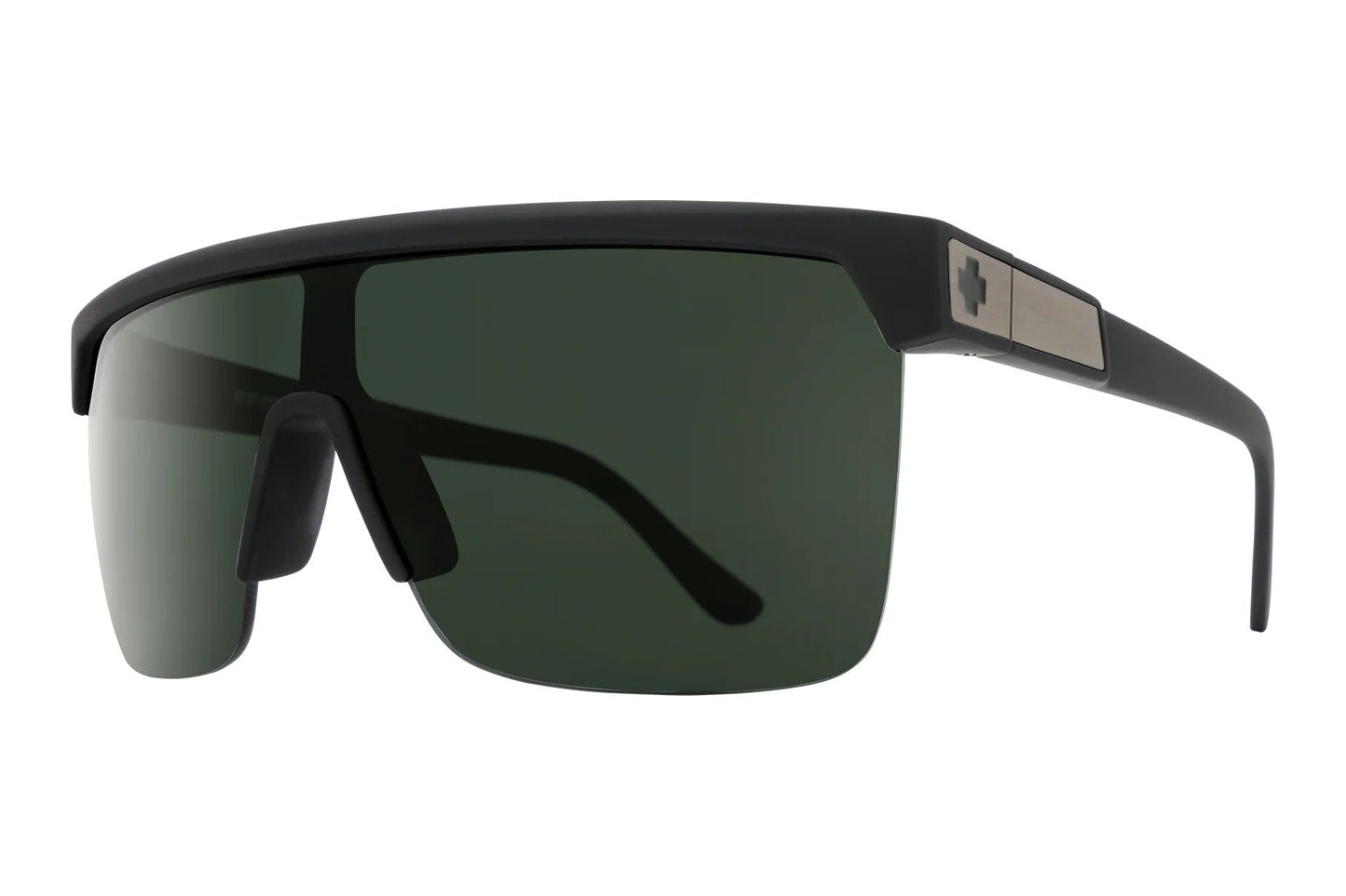 SPY Flynn 5050 Sunglasses - Soft Matte Black/Happy Gray Green - VENUE.
