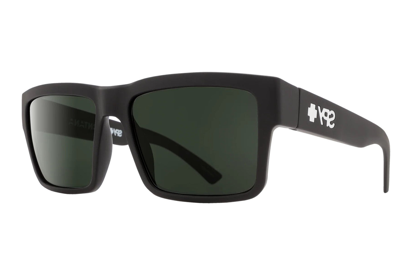 SPY Montana Sunglasses - Soft Matte Black/Happy Gray Green - VENUE.