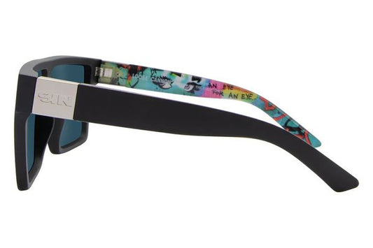 SIN Loose Cannon Polarised Sunglasses - Black/Pink - VENUE.