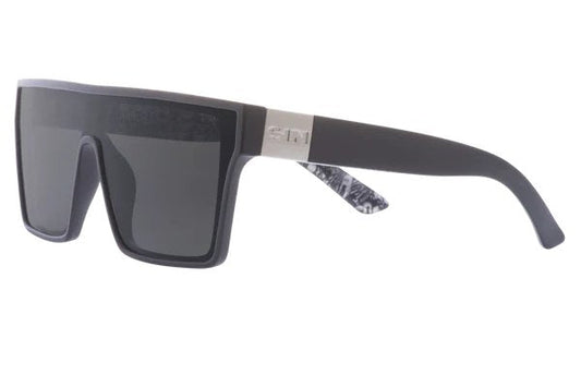 SIN Loose Cannon Polarised Sunglasses - Matt Black/Under The Bed Print/Smoke - VENUE.
