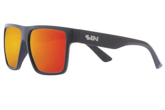 SIN Vespa II Polarised Sunglasses - Matte Raven/Red Flash - VENUE.