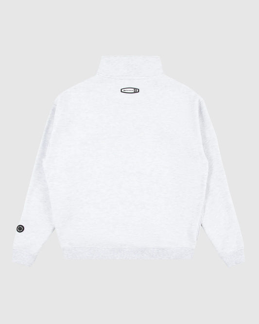WNDRR Companion 1/4 Zip Mens Crew - White Marle