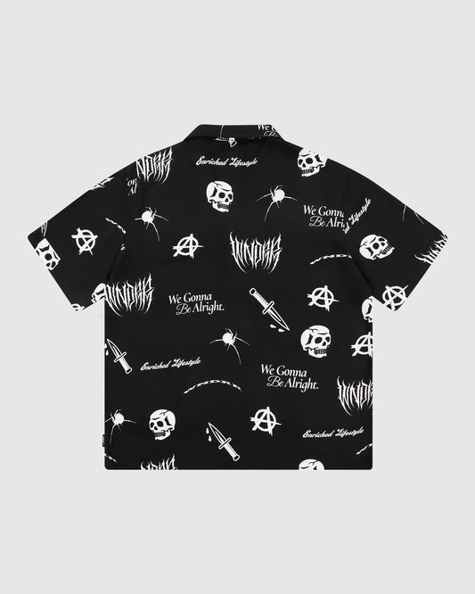 WNDRR Despair SS Mens Print Shirt - Black