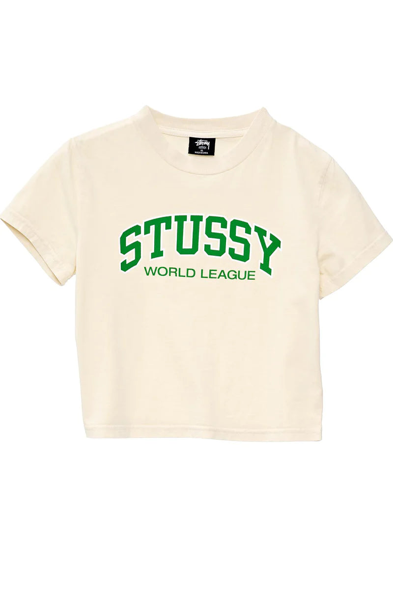 STUSSY World League Slim Womens Tee - Pigment Cream