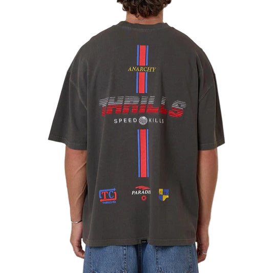 THRILLS Anarchy In Paradise Box Fit Oversize Fit Mens Tee - Merch Black