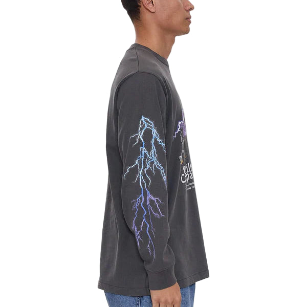 THRILLS Flight Risk Oversize Fit L/S Mens Tee - Merch Black