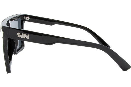 SIN The Bar Polarised Sunglasses - Black/Shiny Silver
