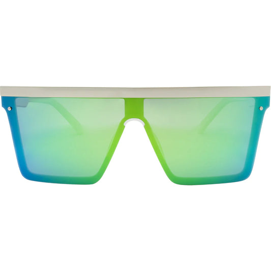 SIN The Bar Polarised Sunglasses - White/Green