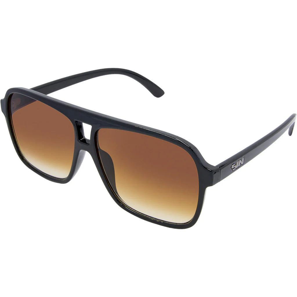 SIN The Duke Polarised Sunglasses - Black/Brown