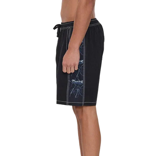 THRILLS Run For The Hills Elastic Waist Boardshort - Black