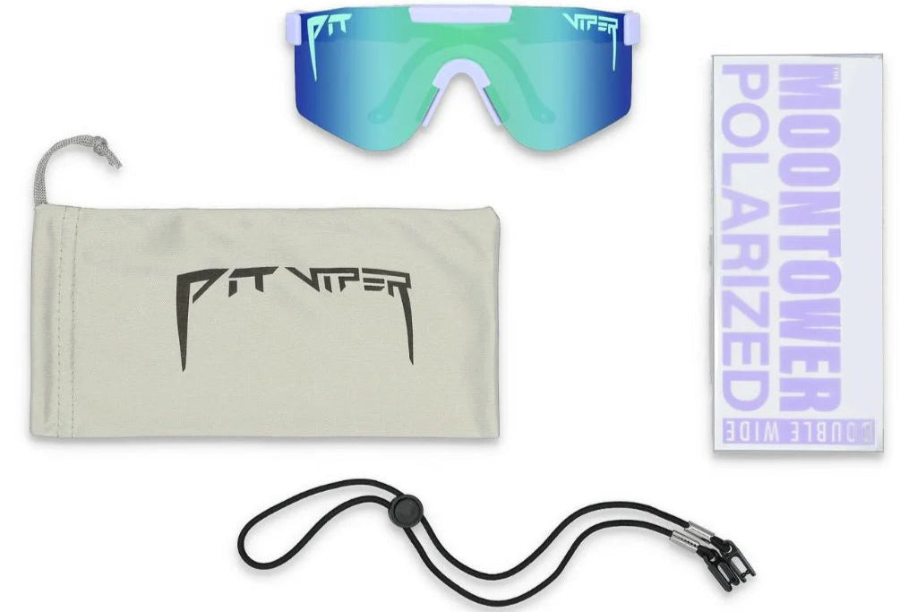 PIT VIPER The Moontower Double Wide Sunglasses - Polarized Blue/Green