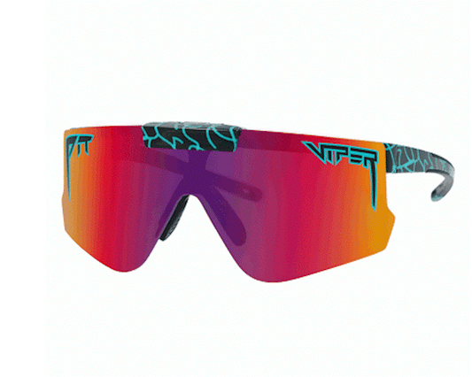 PIT VIPER The Voltage Flip Offs Sunglasses - Black/Pink Purple Revo