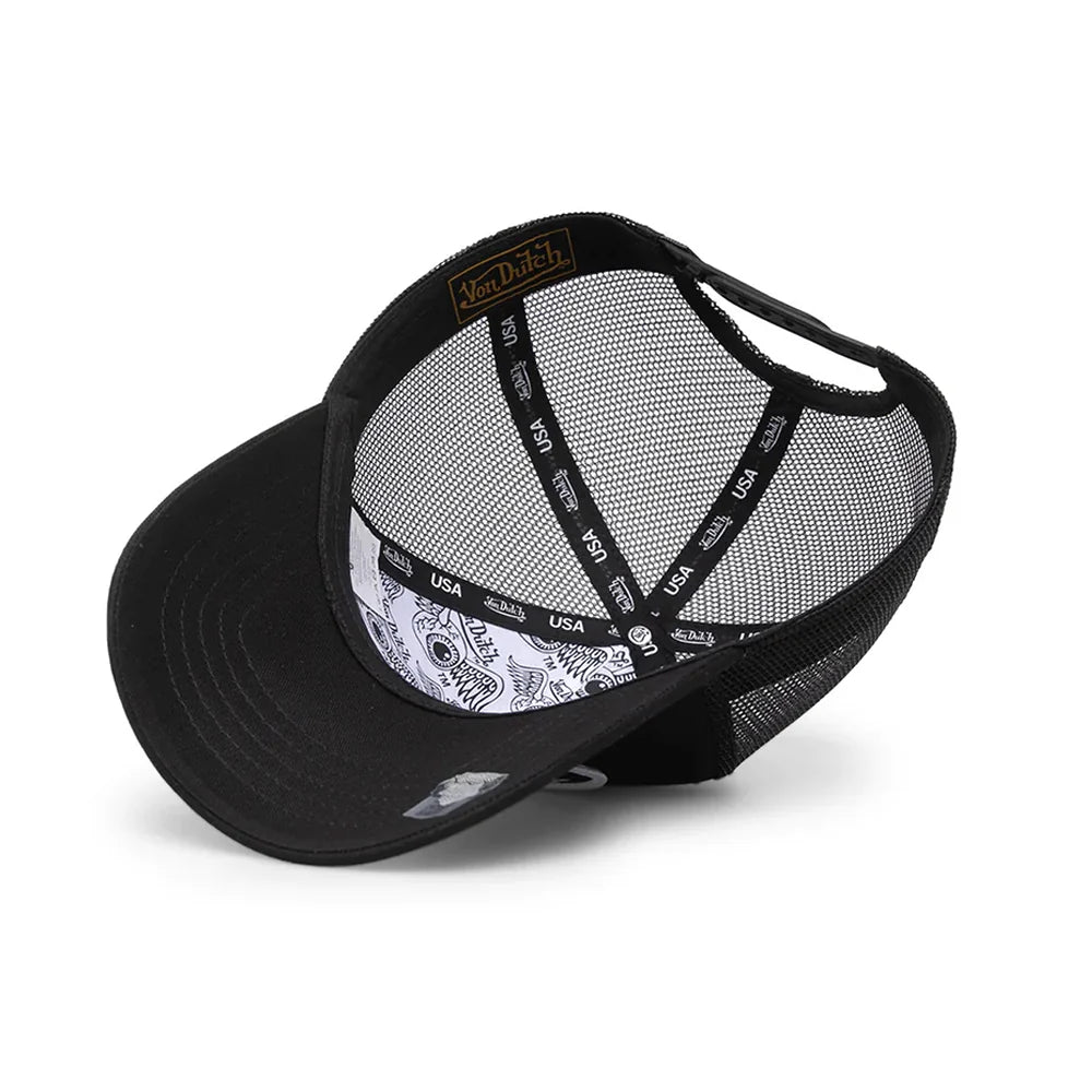 VON DUTCH Classic 51 Snapback Trucker Cap - Black/White