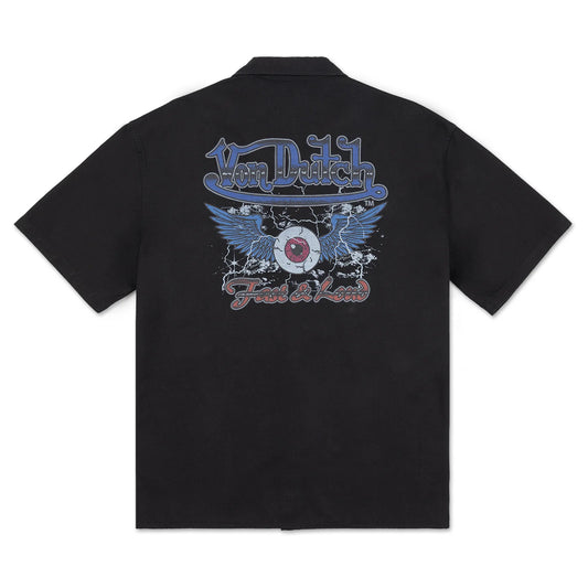 VON DUTCH Flying Eye Fast And Loud Shirt - Black