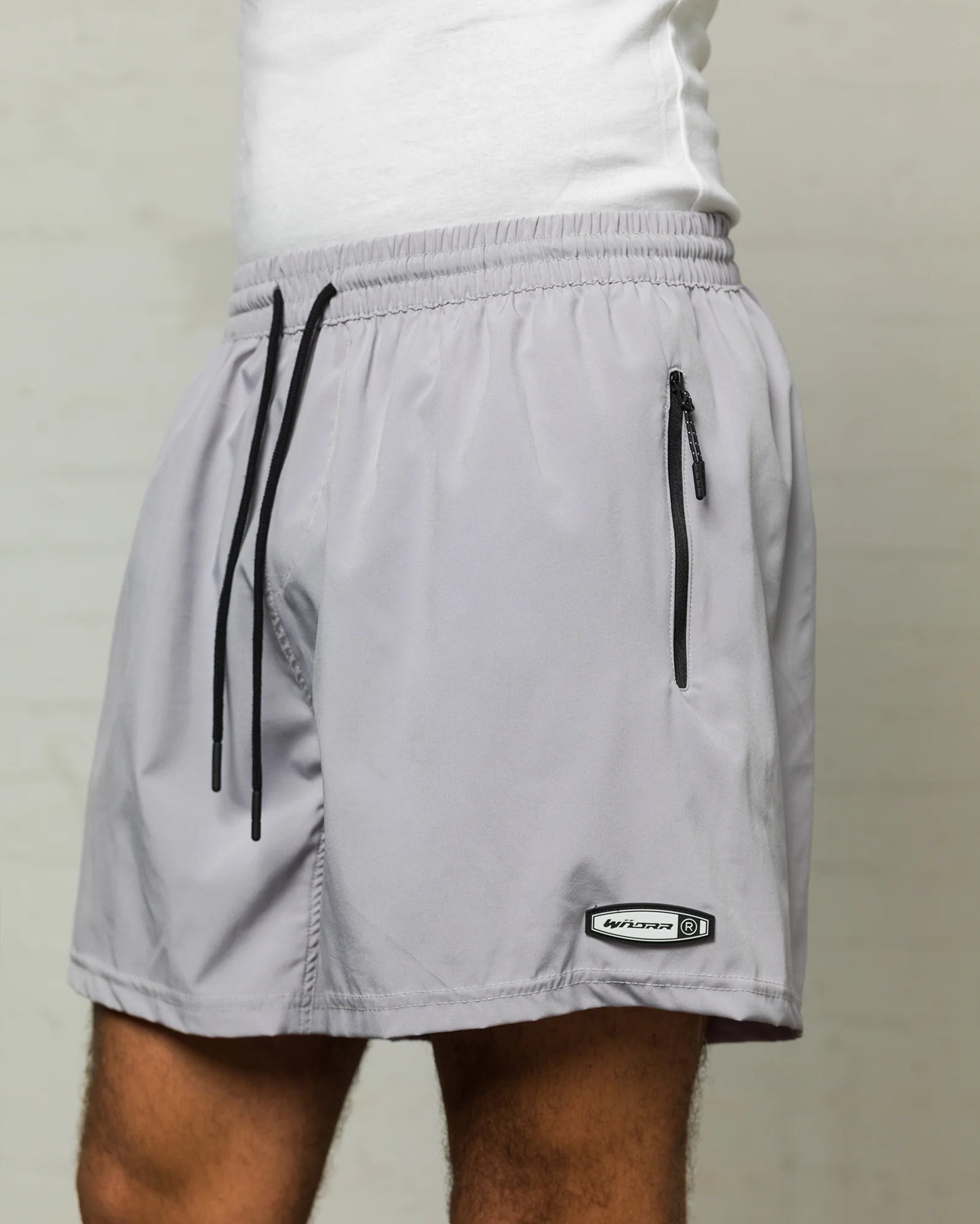 WNDRR Rothman Mens Elastic Waist Sport Shorts - Grey