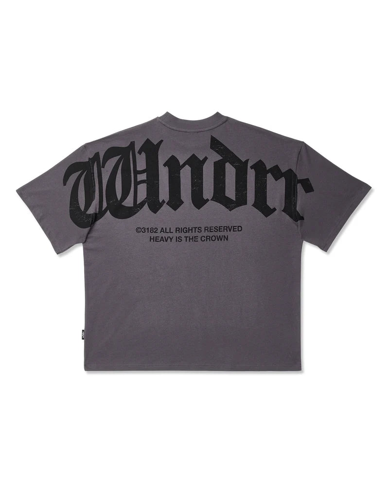WNDRR Revival Heavy Weight Mens Tee - Charcoal
