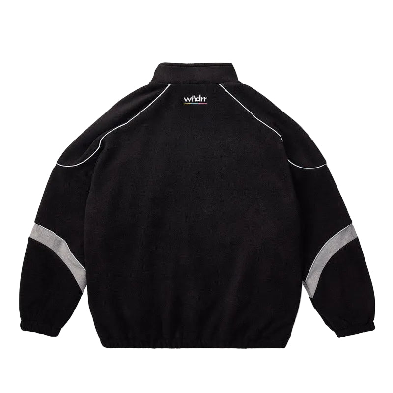 WNDRR Collective 1/4 Zip Polar Fleece Mens Crew - Black