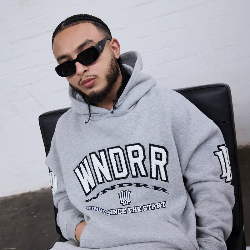 WNDRR Institute Mens Hoodie - Grey Marle