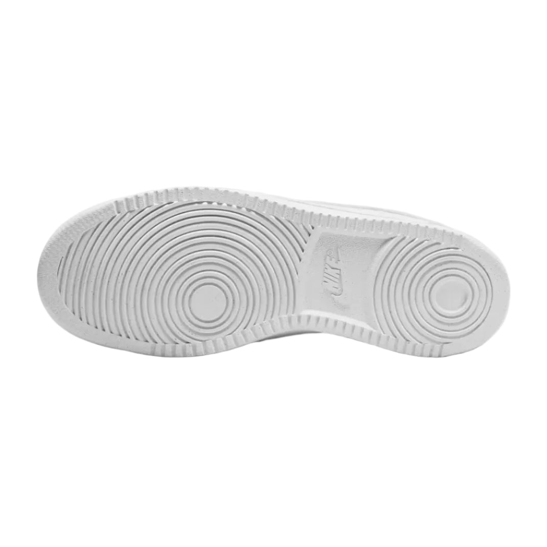 White sneaker sole with Nike logo on a white background