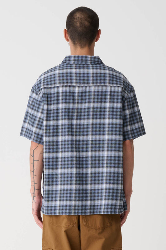 XLARGE Hound Check SS Mens Shirt - Blue
