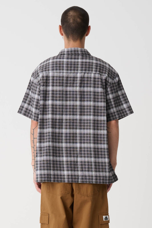 XLARGE Hound Check SS Mens Shirt - Grey