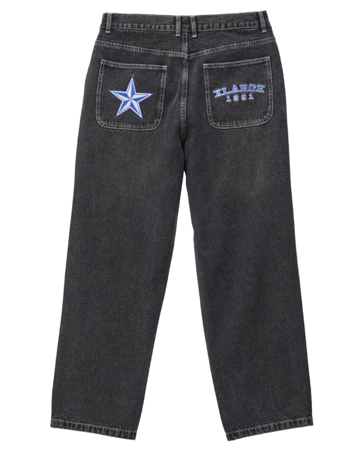 XLARGE College Star Bull Denim Pant - Worn Black