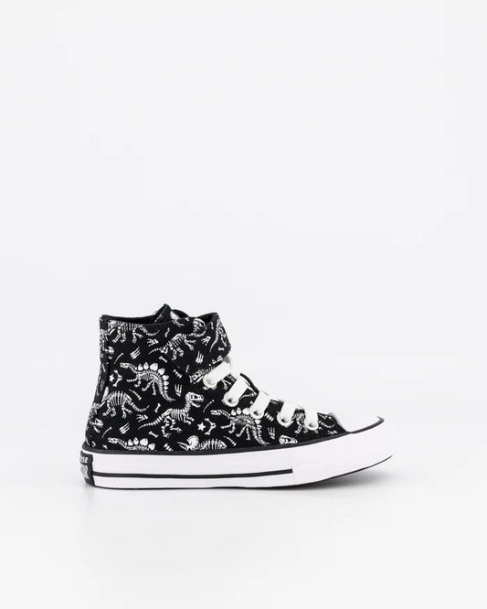 CONVERSE Chuck Taylor All Stars Dinos 1V Youth Hi Shoe - Black/White/White