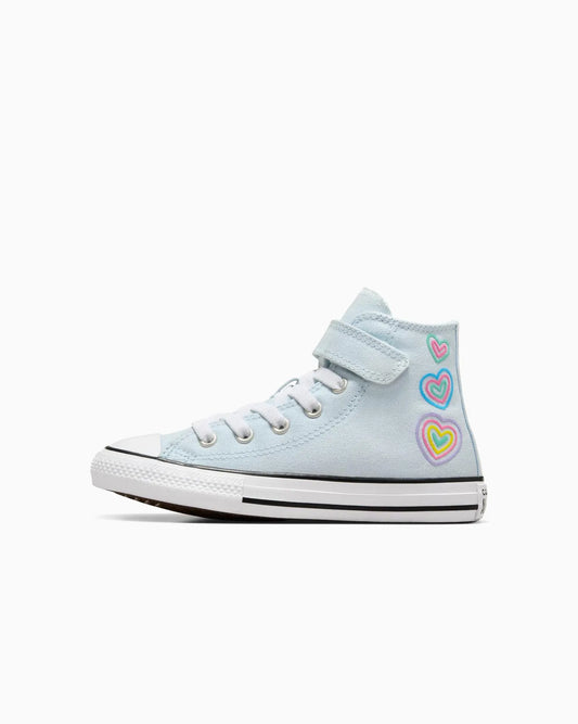 CONVERSE Chuck Taylor All Star Heart Patch Easy On Youth Hi Shoe - Winter Slay/White/Black
