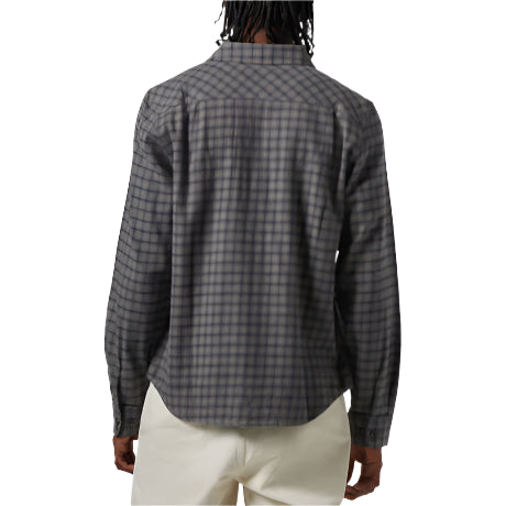 BRIXTON Bowery LW Ultra Mens L/S Flannel Shirt - Charcoal/Ray Flower/Black