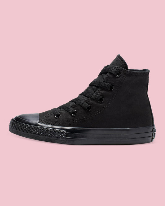 CONVERSE Chuck Taylor All Star Youth Hi Shoe - Black Mono - VENUE.