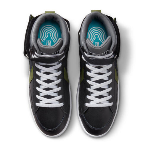 CONVERSE Pro Blaze V2 Mens Mid Shoe - Black/Cyber Grey/Grassy