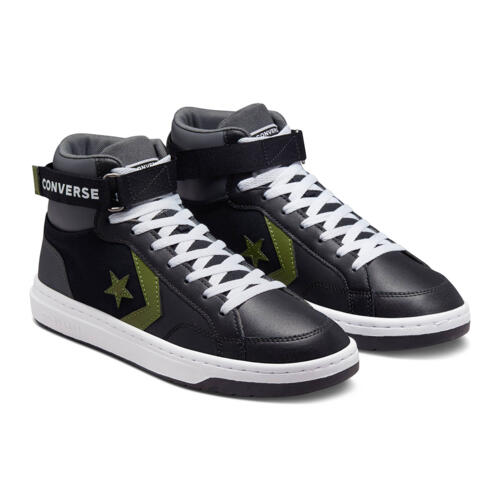 CONVERSE Pro Blaze V2 Mens Mid Shoe - Black/Cyber Grey/Grassy