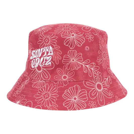 SANTA CRUZ Vibes Repeat Reversible Bucket Hat - Rose