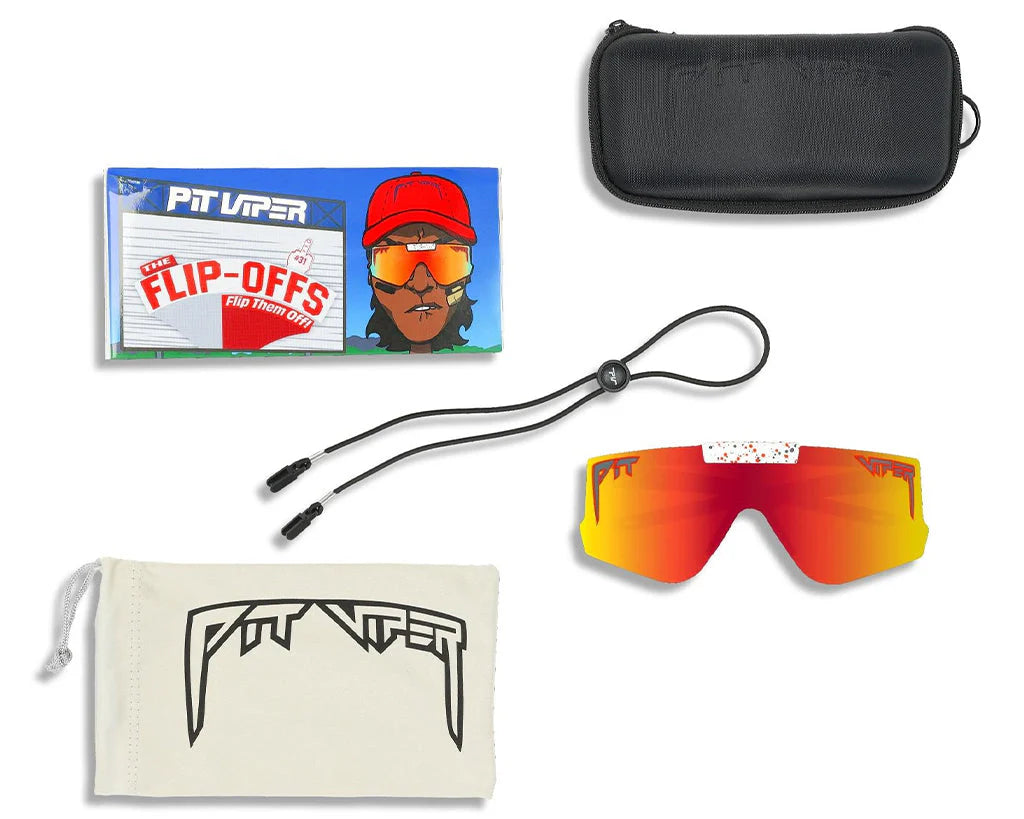 PIT VIPER The Heater Flip Offs Sunglasses - Polarized Red