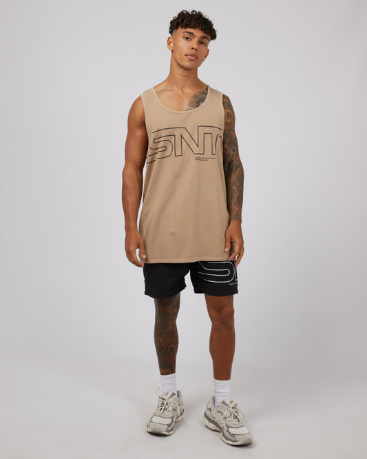 ST GOLIATH Link Mens Singlet - Tan