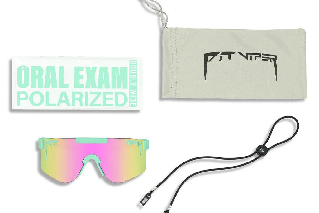 PIT VIPER The Oral Exam Double Wide Sunglasses - Polarized Pink