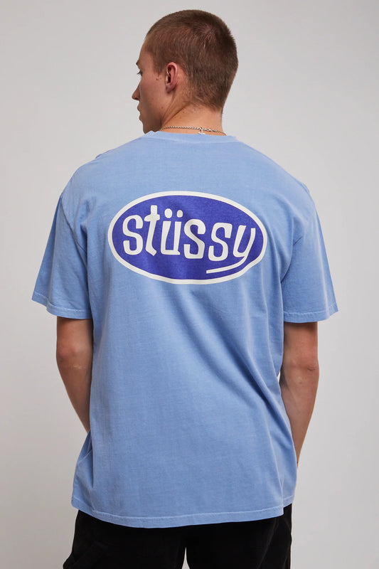 STUSSY Pitstop HW Mens Tee - Pigment Powder Blue