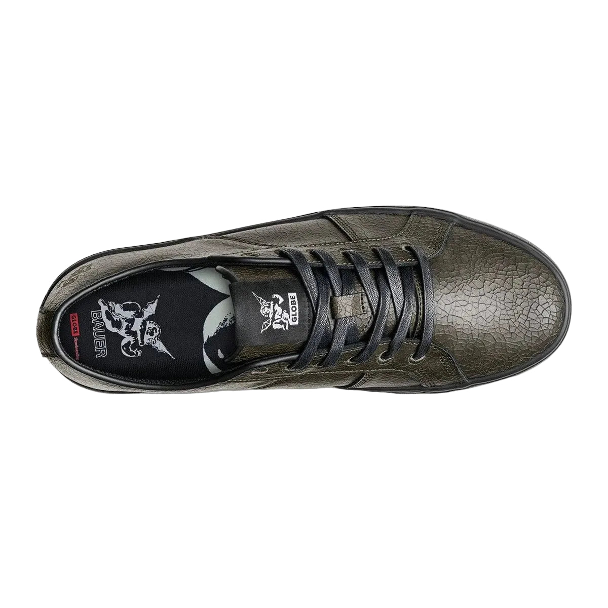 GLOBE Surplus Low Shoe - Black Distress/Bauer