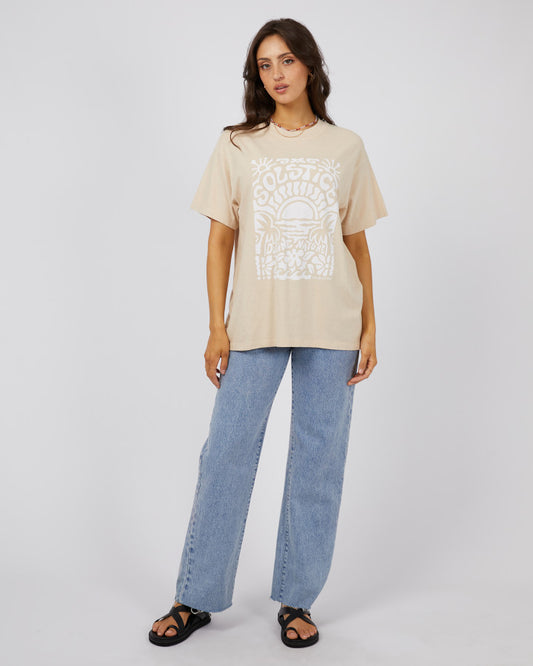 ALL ABOUT EVE Summer Solstice Womens Tee - Oat
