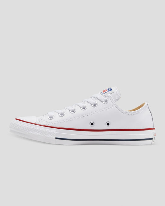 CONVERSE Chuck Taylor All Star Leather Low Shoe - White - VENUE.