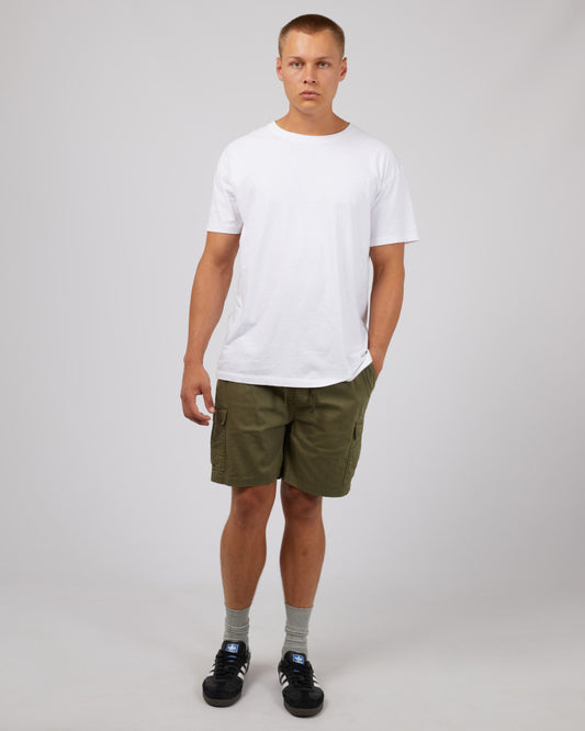 SILENT THEORY Utility Mens Cargo Shorts - Khaki
