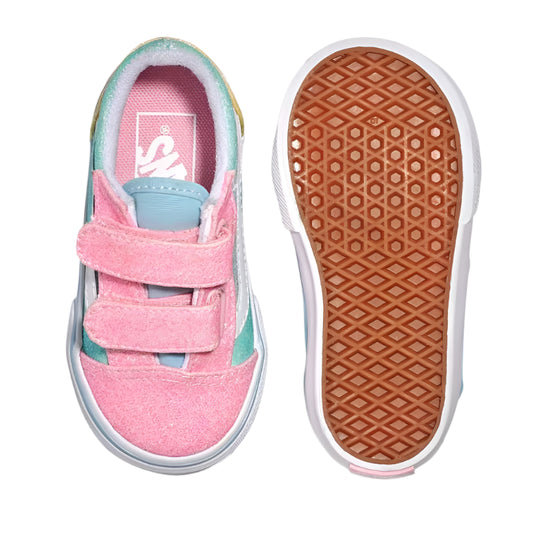VANS Old Skool V Toddler Shoe - Pastel Glitter Multi