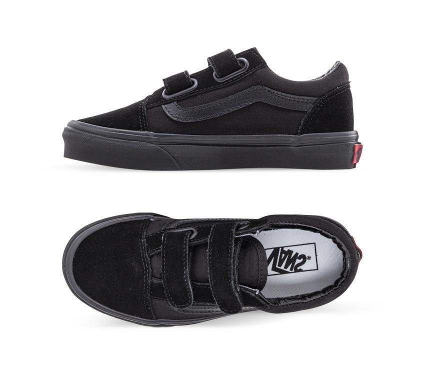 VANS Old Skool V Youth Shoe - Black/Black - VENUE.