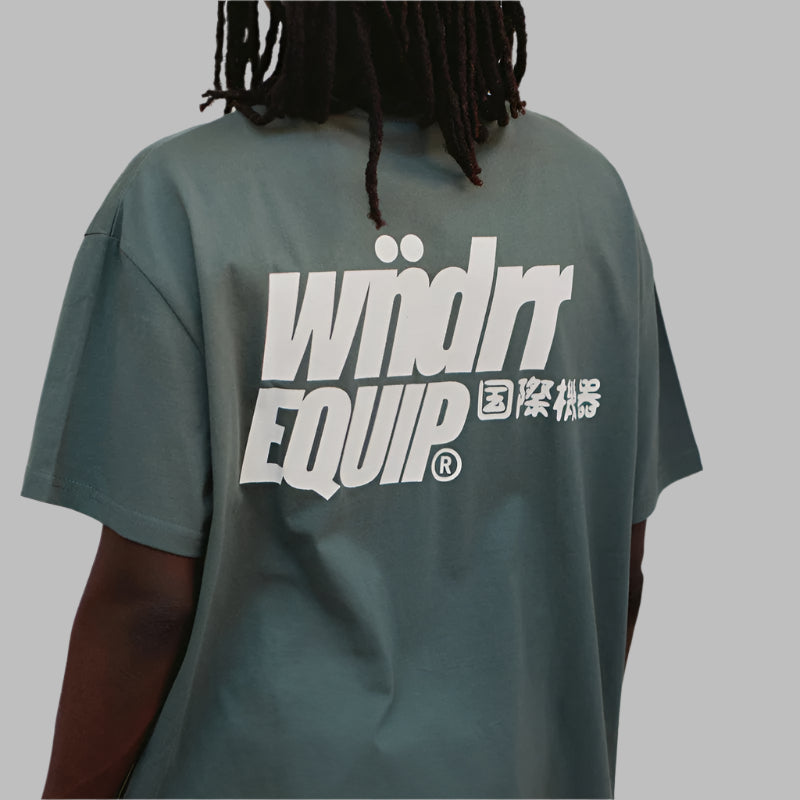 WNDRR Slant Box Fit Mens Tee - Green