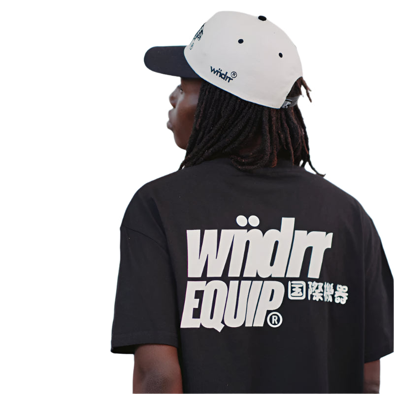 WNDRR Slant Box Fit Mens Tee - Black