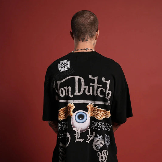 VON DUTCH DSVD NFGU Premium Oversized Fit Tee - Black